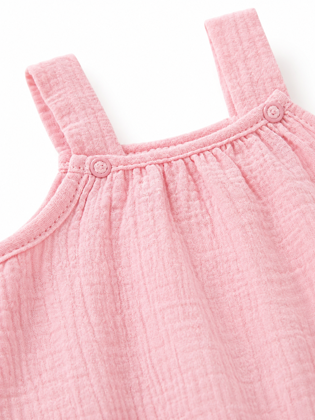 Barboteuse en mousseline rose