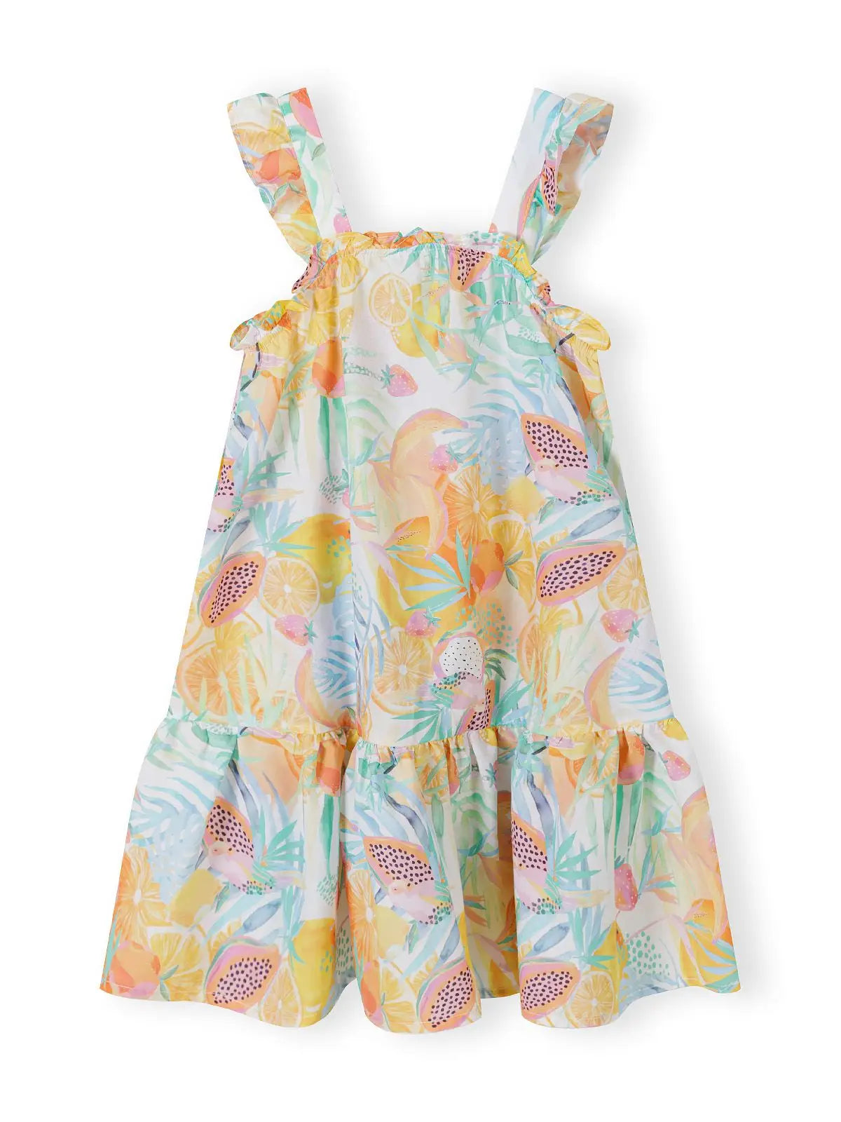 Robe à volants à bretelles pour filles