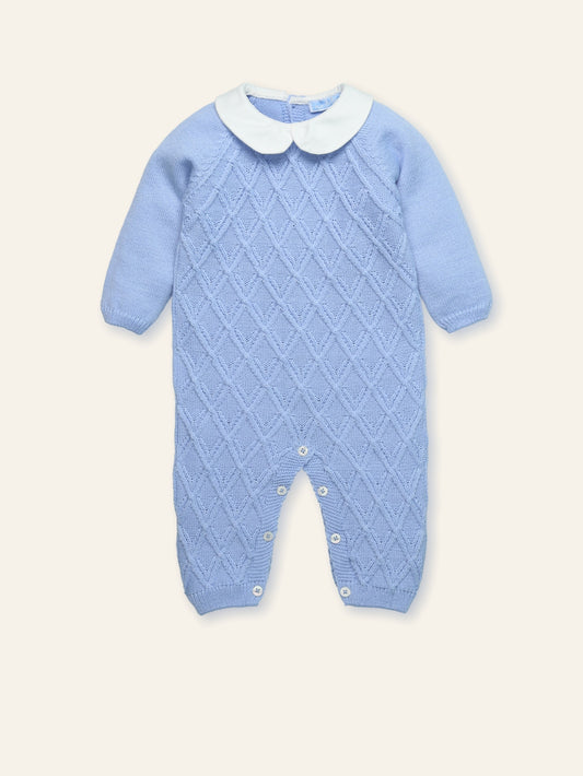 Combinaison bébé en maille ajourée