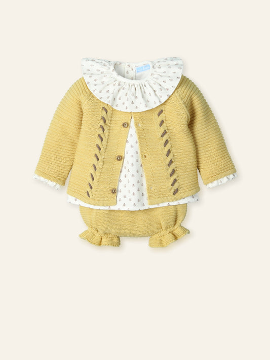 Ensemble bébé trois pièces "ABETOS NECTAR"